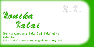 monika kalai business card